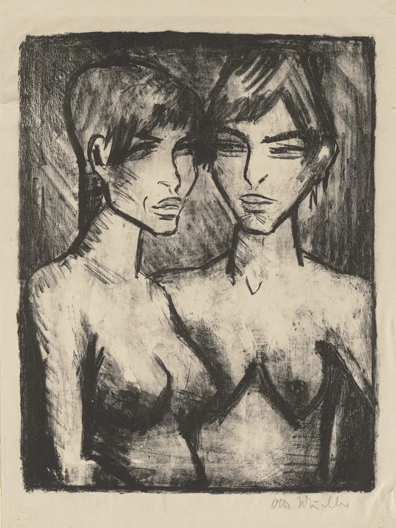 Zwei Madchen Halbakte