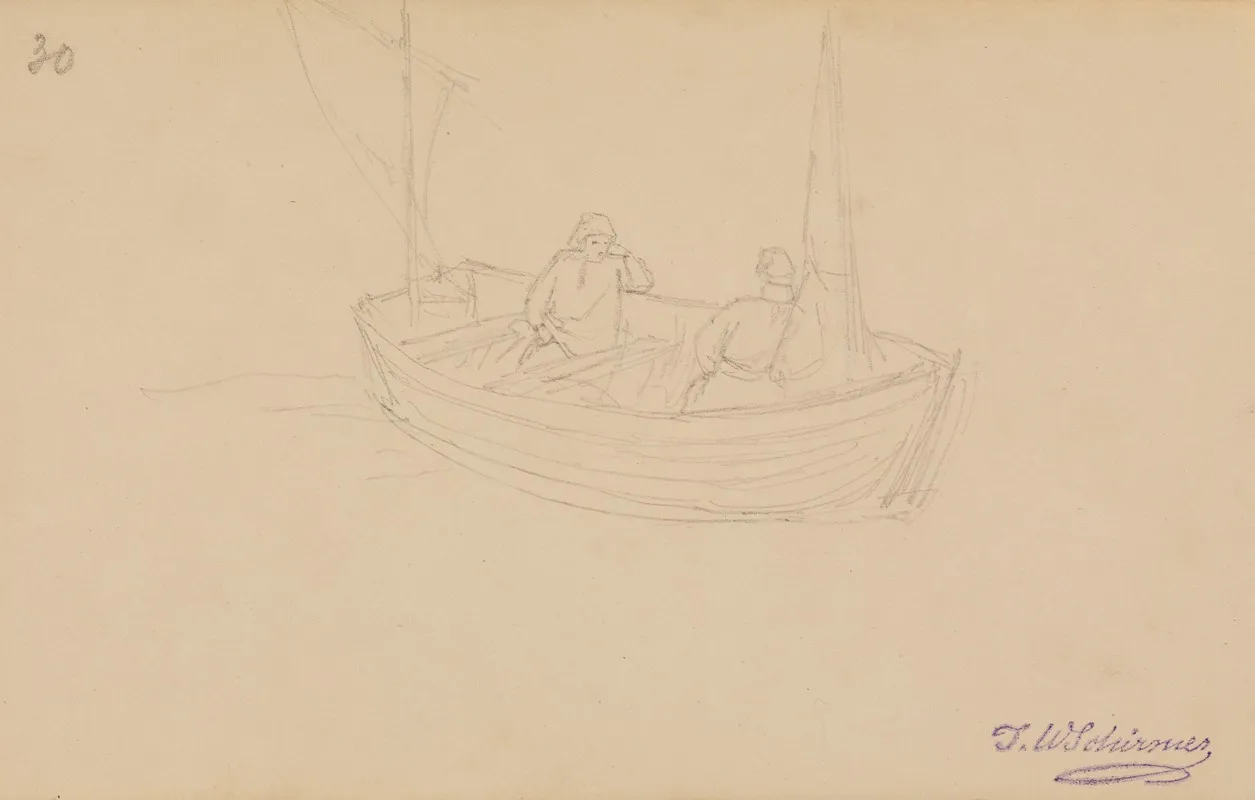 Zwei Manner Im Kahn Fol 30
