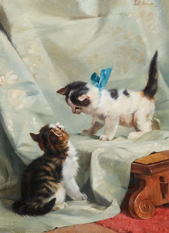 Zwei Spielende Katzen 2