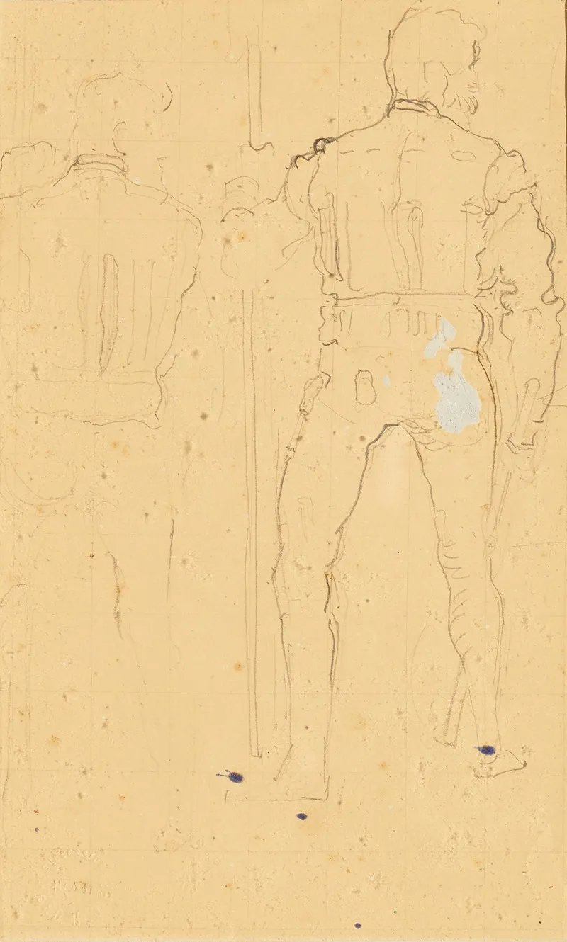 Zwei Studien Zu Krieger by Ferdinand Hodler - Canvas Print