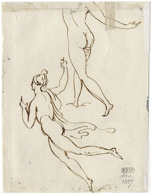 Zwevende Vrouw by David Humbert de Superville - Canvas Print