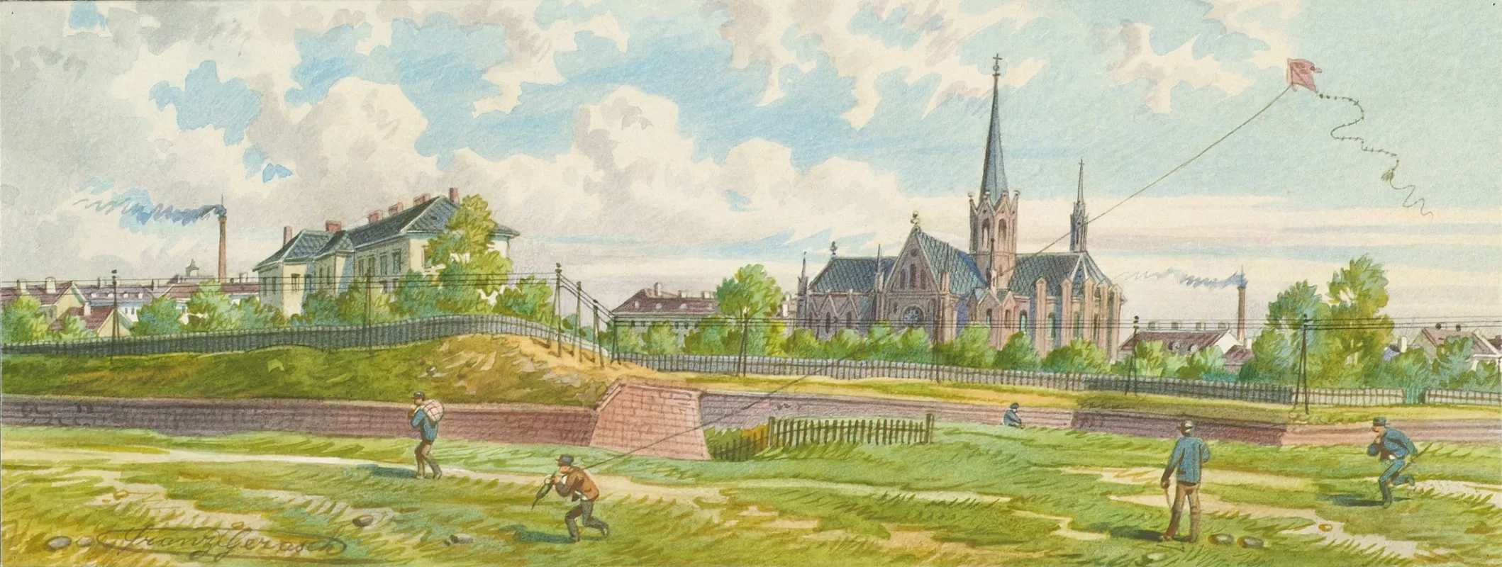 Zwischen Westbahn Und Mariahilfer Linie Blick Auf Den Linienwall