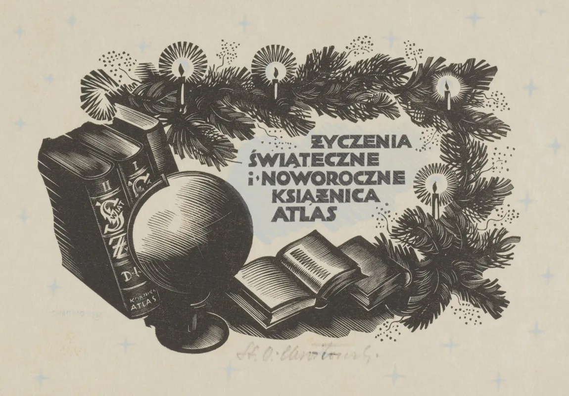 Zyczenie Gwiazdkowe I Noworoczne Dla Wydawnictwa Ksiaznica Atlas We Lwowie 2